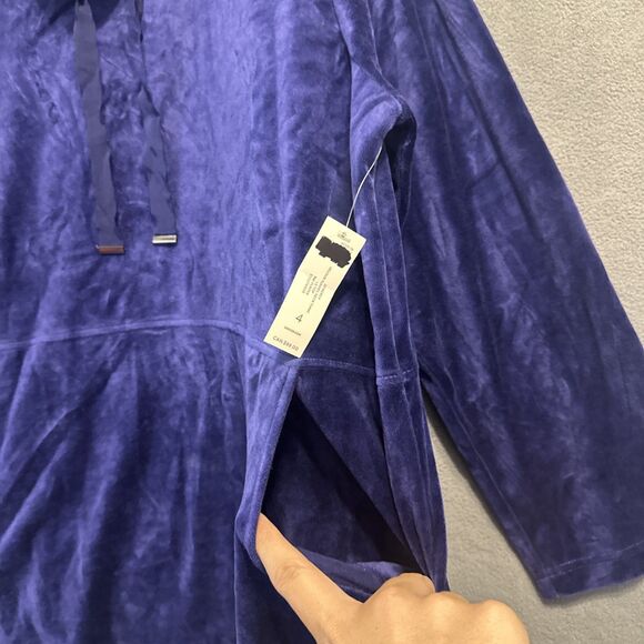 NWT Chicos Zenergy Velour Funnel Neck Tunic Sweatshirt Size 4 (20/22) Purple - Picture 5 of 8